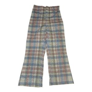 Vintage Kids Plaid Wide-Leg Pants 1970s